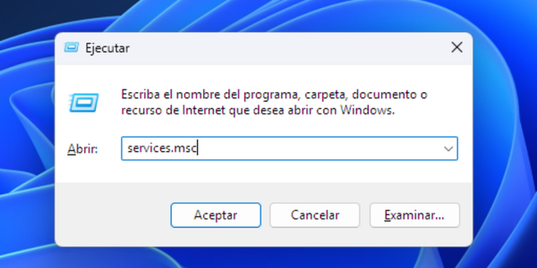 Ejecutar services.msc