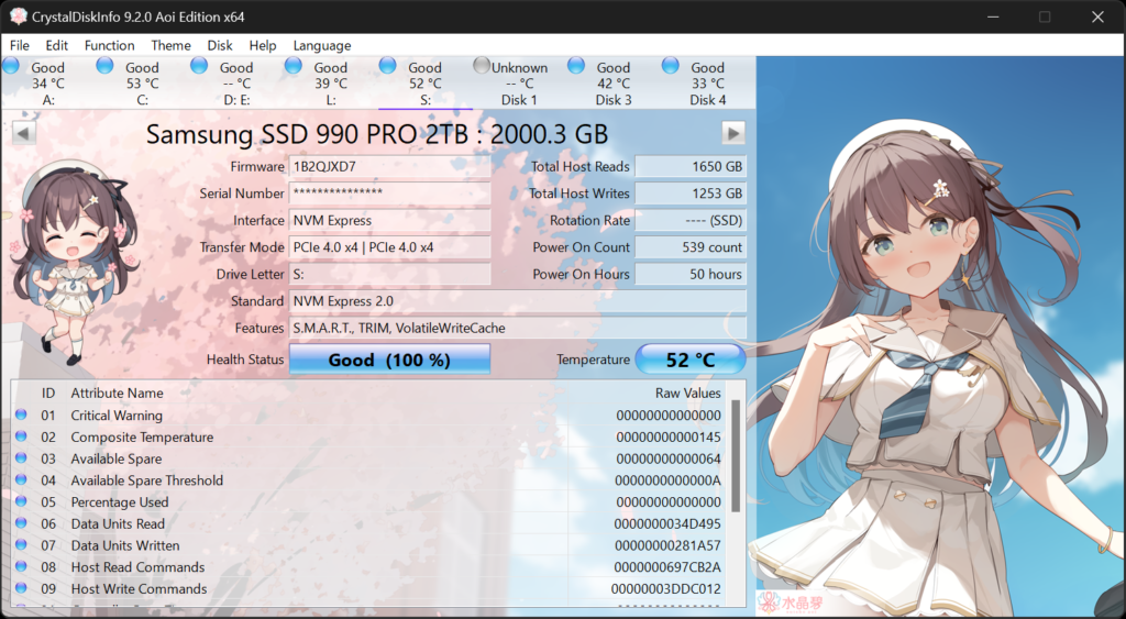 CrystalDiskInfo diagnostico de disco duro